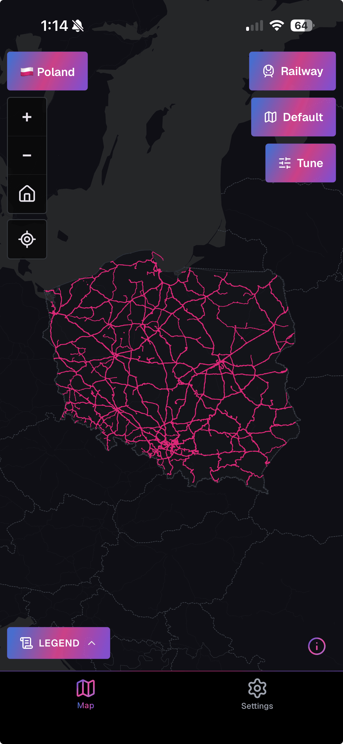 RailsMaps — Vista del mapa