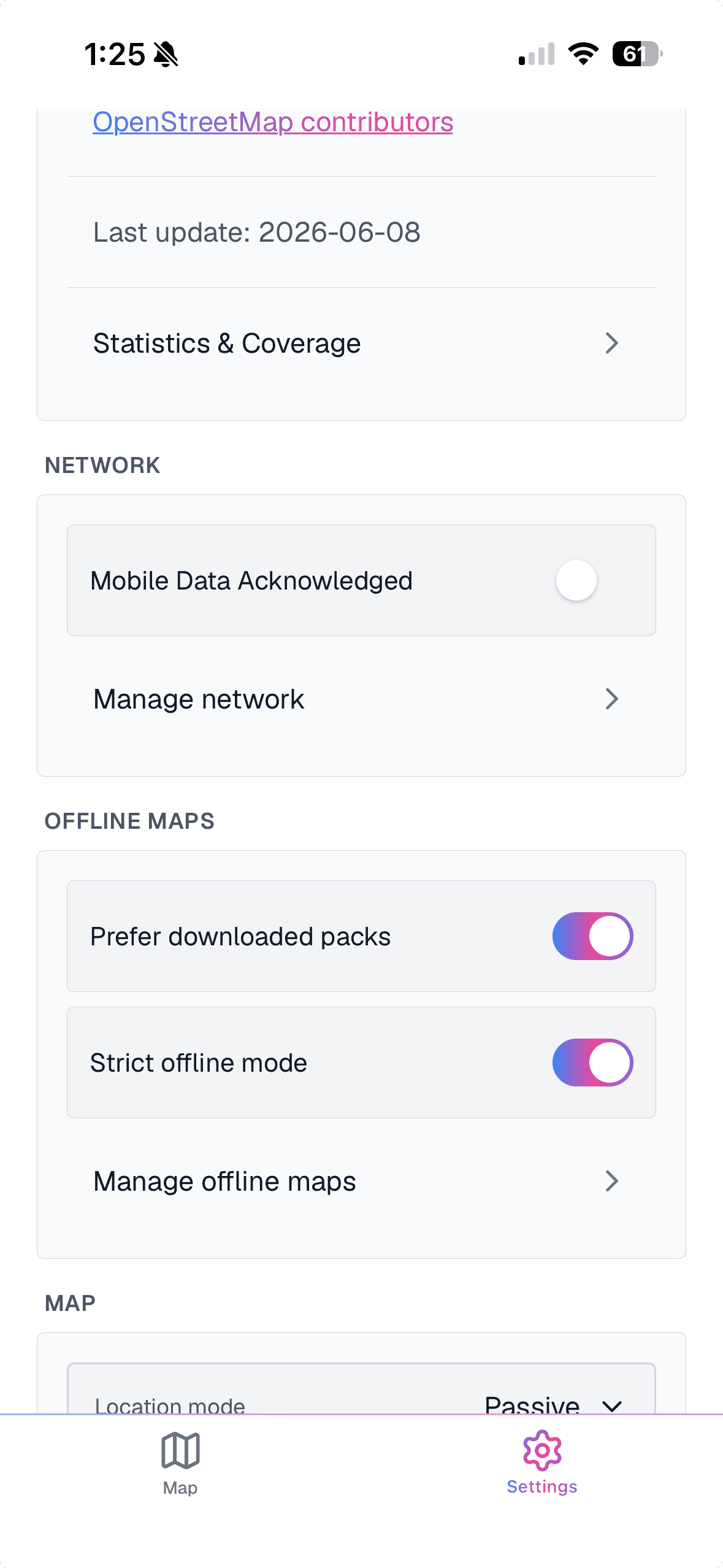 RailsMaps — Ajustes