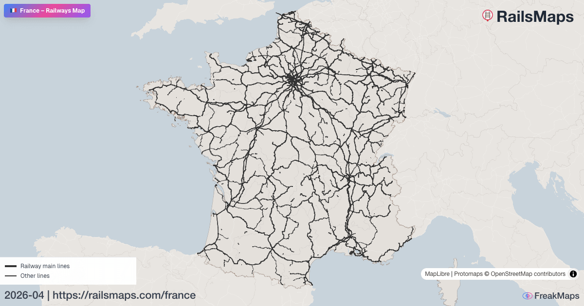France — railway network