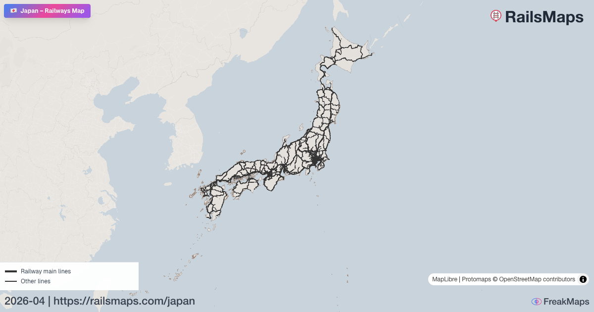 Japan — railway network