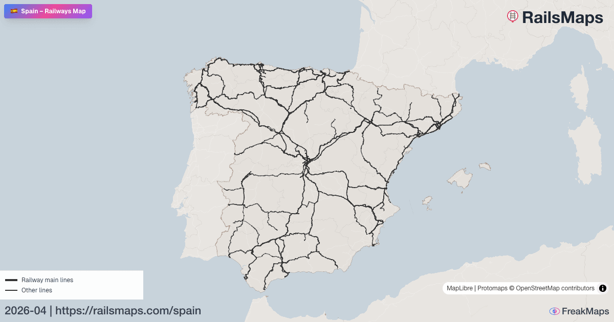 Spain — railway network