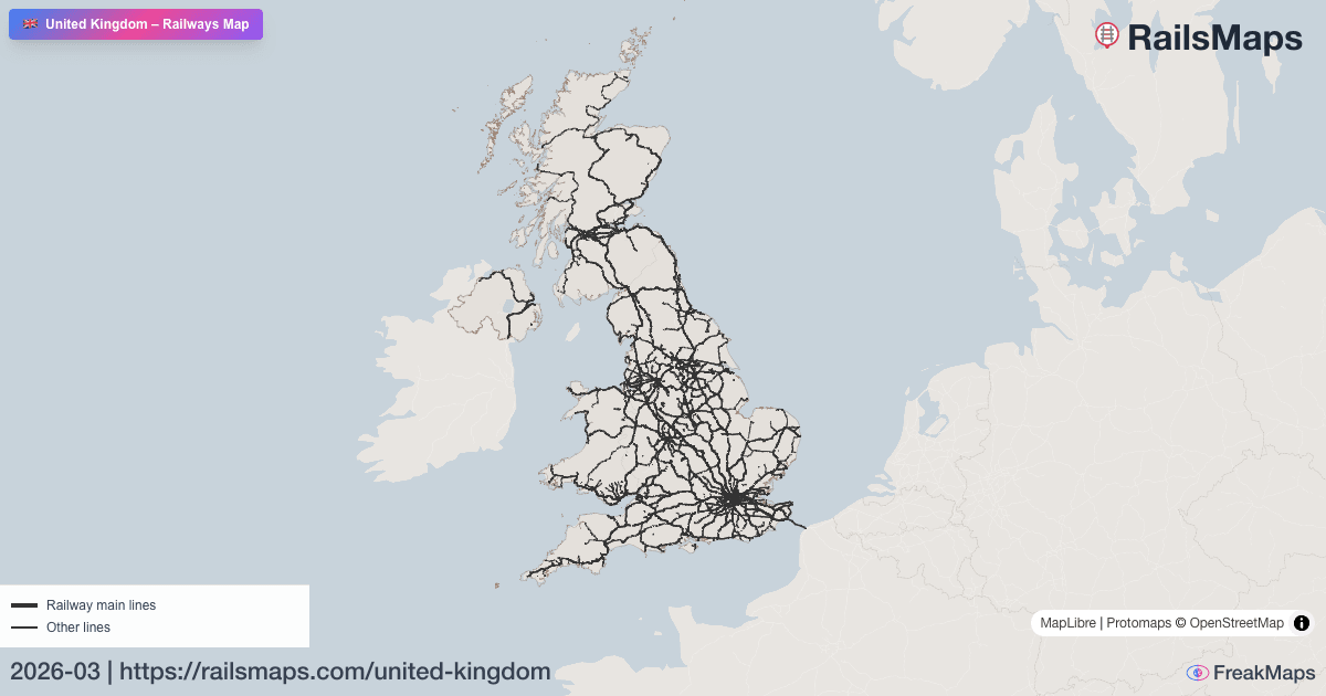 United Kingdom — railway network