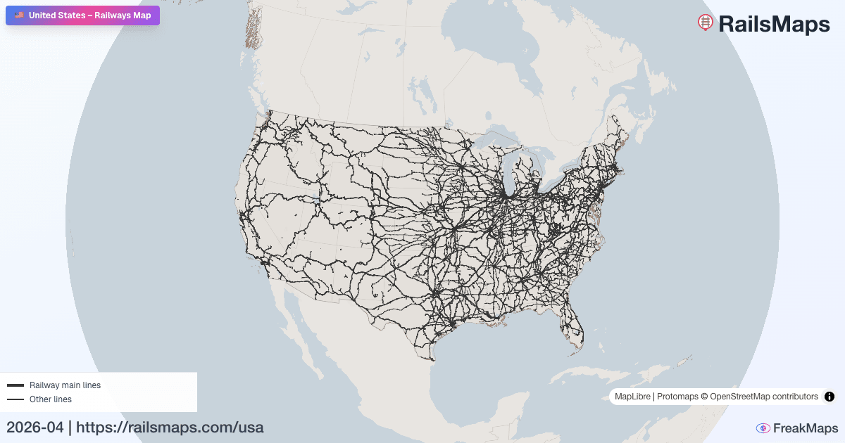 USA — railway network